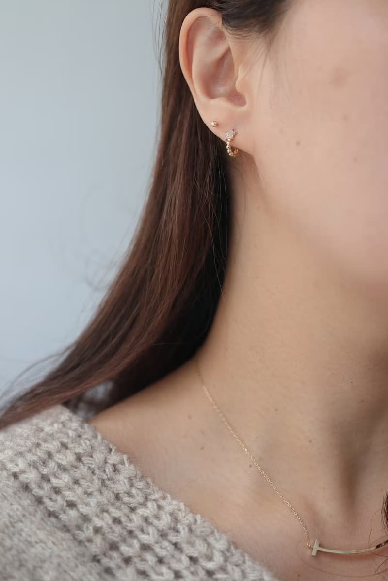 14K Star Ball Lock Earring 星星珠珠耳扣耳環