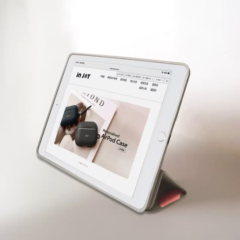 iPad case 12.9/Air5/iPad 9/mini 6 戀戀水蜜桃 皮革平板保護套