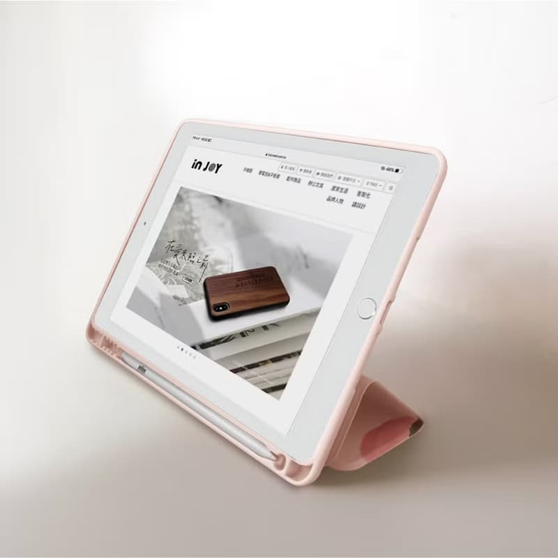 iPad case 12.9/Air5/iPad 9/mini 6 戀戀水蜜桃 皮革平板保護套
