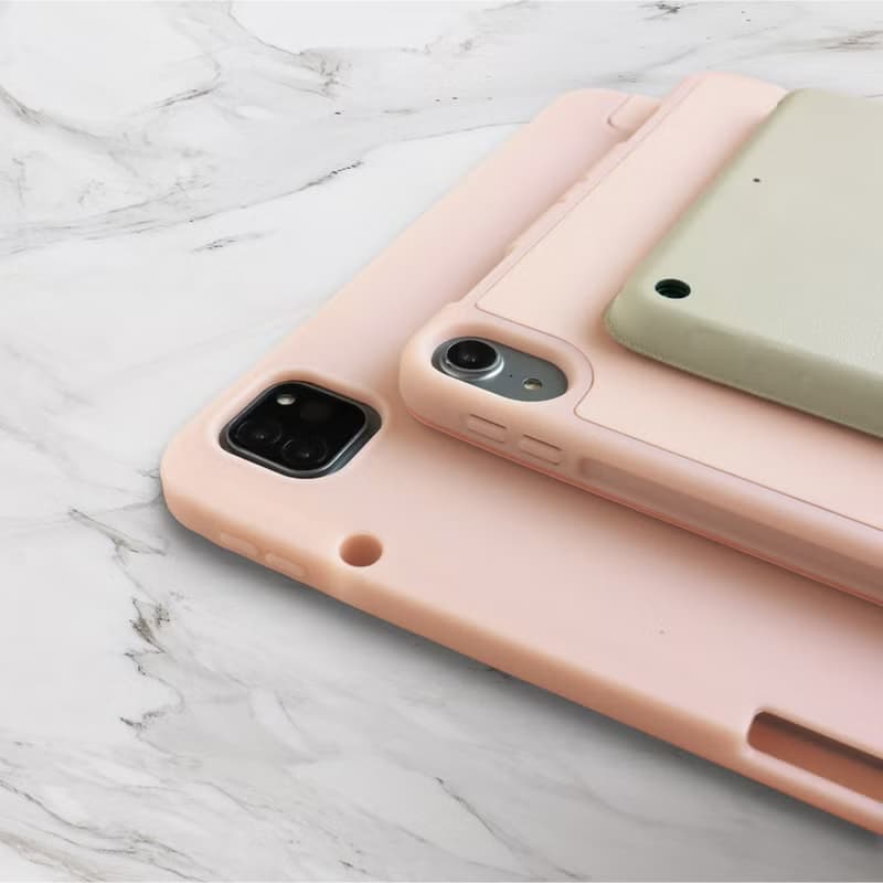 iPad case 12.9/Air5/iPad 9/mini 6 戀戀水蜜桃 皮革平板保護套