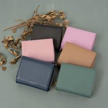 短夾-柔膚牛皮3折扣式短夾-5052-5-多色任選