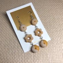 糖粉冬甩食物系列耳環/耳夾