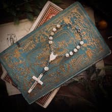 法國天主教 全母貝鍍銀十年念珠*Decade Rosary Bracelet*手鍊