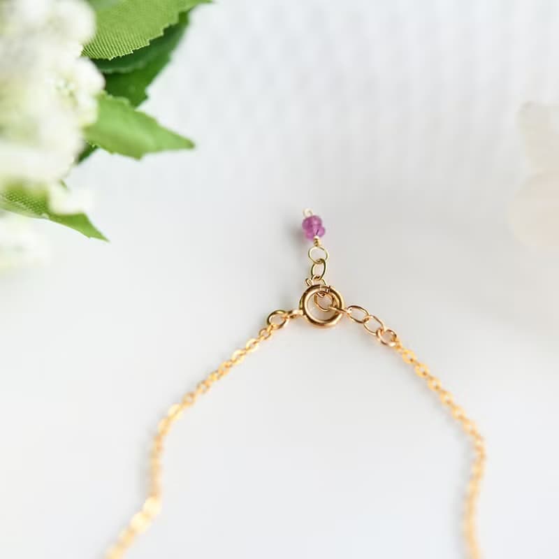 オリジナル 良質 ピンクサファイアのブレスレット 9月誕生石