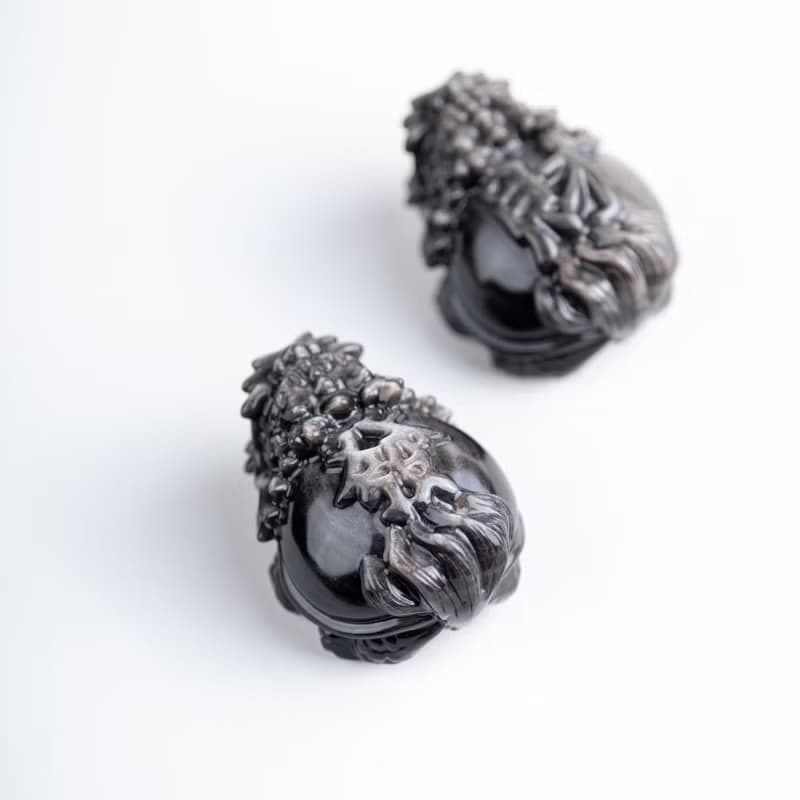 銀曜石發財龍龜 | 招財防小人水晶擺件 | 天然水晶禮物