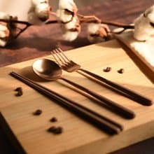 不銹鋼可可棕餐具|湯匙、筷子、禮物