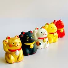 【湊免運專區】瀨戶燒-萬來招福五色招財貓