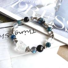 天鐵盤珠系列 藍針晶貔貅 金運石 藍綠晶