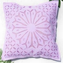 手工刺繡抱枕套 波希米亞抱枕套 北歐風抱枕套 剪紙風抱枕-粉蕾絲