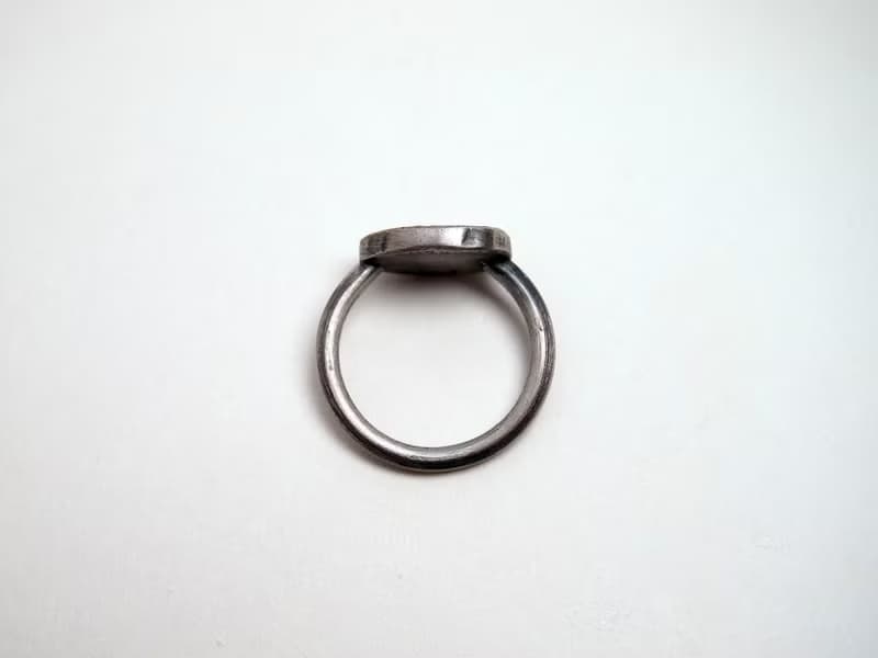 【Coal 系列】 #a311 灰融岩戒指(9號)-金工手作銀飾