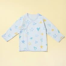 【秋冬新時尚】厚-新生兒純棉肚衣。護手反摺l綁帶開襟-3M/6M-MIT