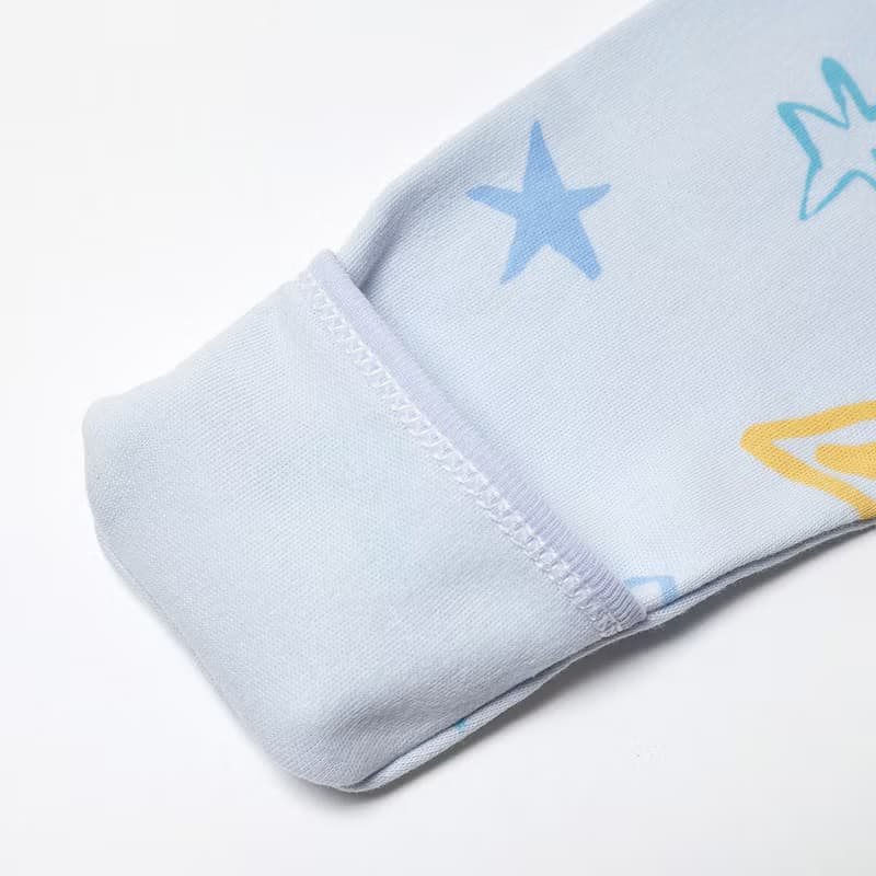 【秋冬新時尚】厚-新生兒純棉肚衣。護手反摺l綁帶開襟-3M/6M-MIT