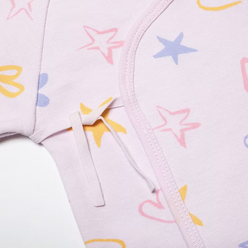 【秋冬新時尚】厚-新生兒純棉肚衣。護手反摺l綁帶開襟-3M/6M-MIT