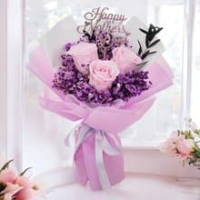 母親節永生花花束-3色可選