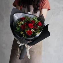 熾熱愛戀紅玫瑰花束_鮮花