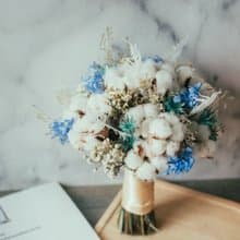 Fleurir朵朵時光 雪之奏鳴曲 新娘捧花婚紗 不凋花永生花乾燥花束