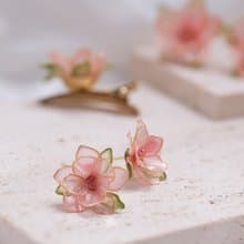 桃花 / 桃桃喜 / 桃花耳環 (小)  ‧ 現貨
