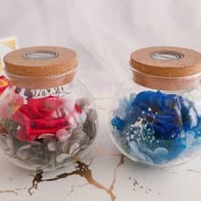 【藍芯手作】五彩光玫瑰許願瓶 生日禮物 開幕禮 婚禮小物 求婚