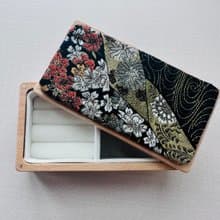黑金繁花雲彩實木首飾盒