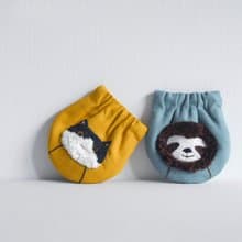 刺繡口金零錢包材料組－貓咪 含影片教學  手縫 新手ok