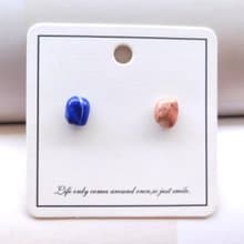 AB款獨特花紋耳飾小巧青金石紅碧玉耳釘