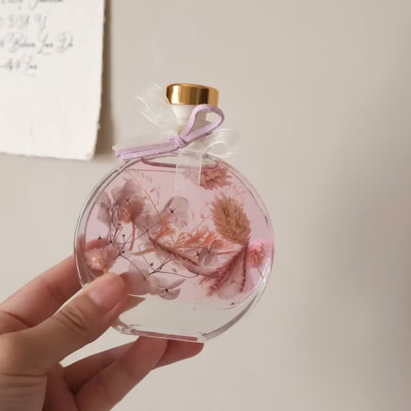 微醺霧紫 永生花浮游花夜燈 畢業 生日 情人節週年禮物