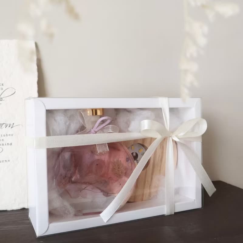 微醺霧紫 永生花浮游花夜燈 畢業 生日 情人節週年禮物