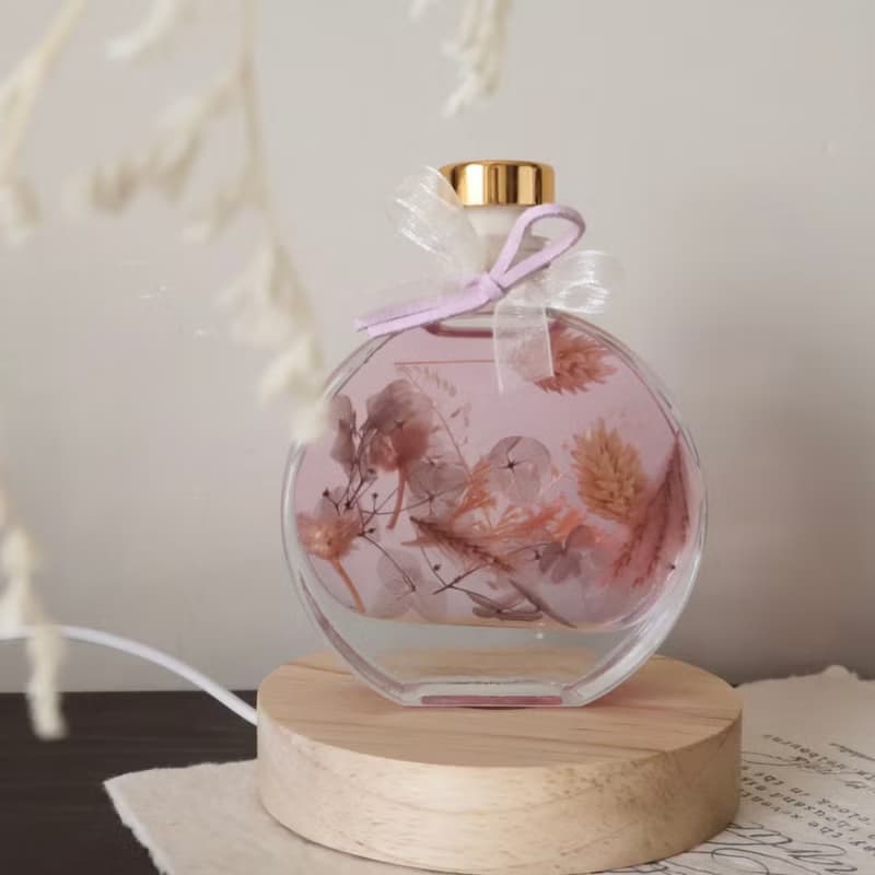微醺霧紫 永生花浮游花夜燈 畢業 生日 情人節週年禮物