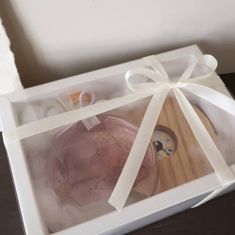 微醺霧紫 永生花浮游花夜燈 畢業 生日 情人節週年禮物