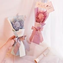 畢業透明提袋花束   畢業禮物 永生花 情人節 婚禮 紀念日 送禮教