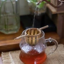 純天然手工竹編茶葉過濾器。濾茶器//2個一組//吊環版