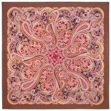 Original Pavlovo Posad Russian Shawl 100% Wool Woolen Scarf 125x125 cm 2042-16 N