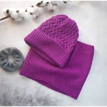 Hat and scarf set knitted for women , beanies for women , knitted beanie hat