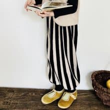 黑白條紋毛絨長褲 / 褲子 童裝