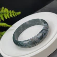水草瑪瑙手镯 62MM 冰潤滿草飄花苔藓玉髓手環 清新怡人 靈氣滿滿