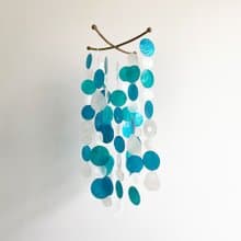 DIY-KIT|Norwegian forest-Donut, RainDrop-T.Green |Shell Wind Chime Mobile|#0-349