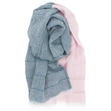 TSAVO亞麻薄圍巾 (玫瑰墨綠)