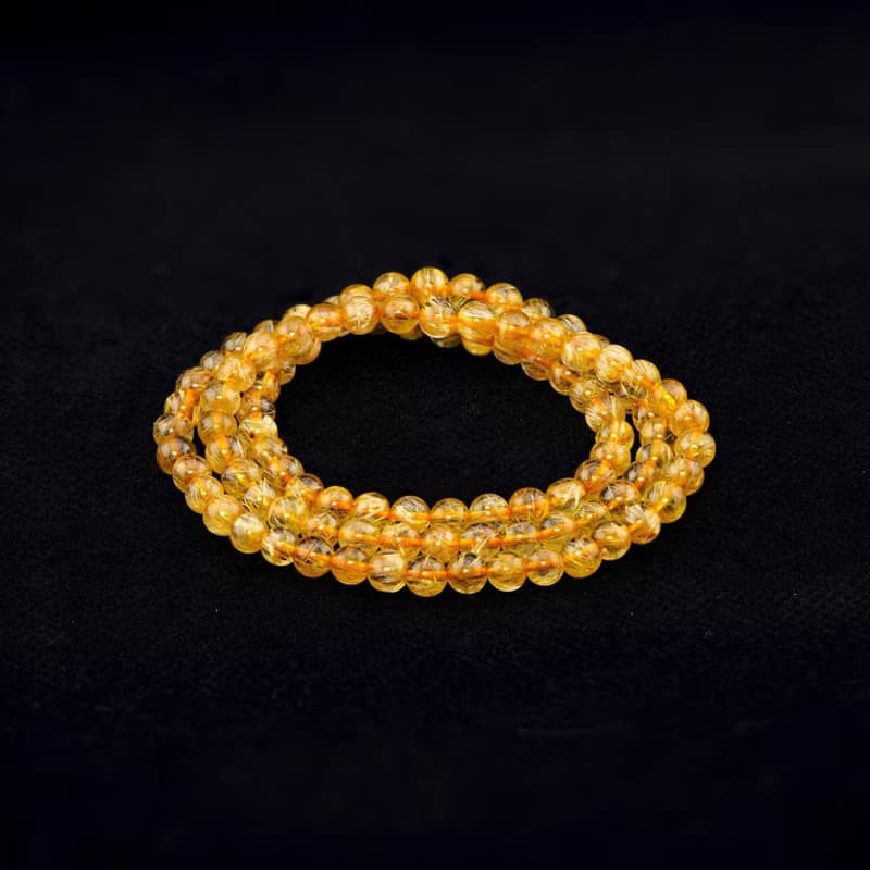 寶麗金珠寶-天然鈦晶三圈手鍊