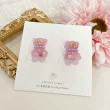熊熊日本永生花耳飾