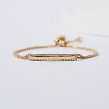 精工鑲鑽線條手鍊 ( 共三色 )