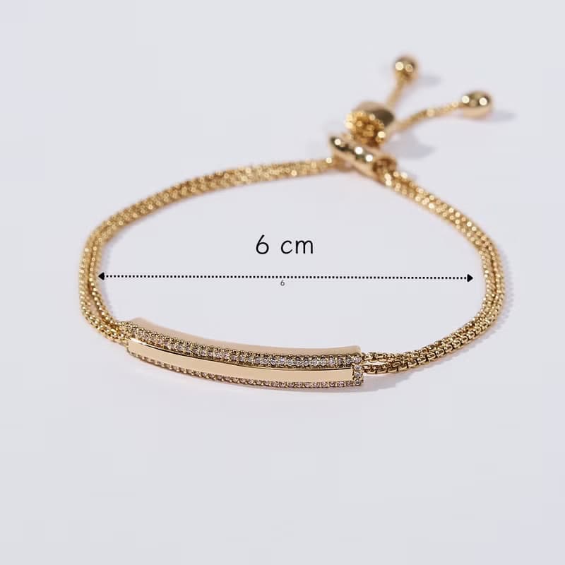 精工鑲鑽線條手鍊 ( 共三色 )