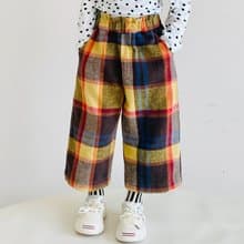 彩色格子磨毛長褲 / 褲子 休閒褲 秋冬 童裝