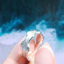 WAVE FLOWER 浪花刻字銀戒-浪濤(男款)925純銀戒指