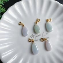 天然緬甸玉翡翠 水滴 小物 設計款 隨意扣 萬能扣 禮物