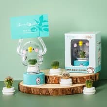 【交換禮物】卡娜赫拉的小動物彈簧P助小植物擺飾/療癒可夾名片