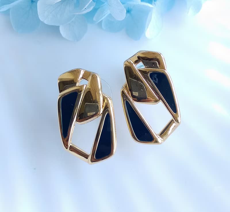 Vintage Jewelry 西洋古董飾品 MONET 簡約 針式耳環