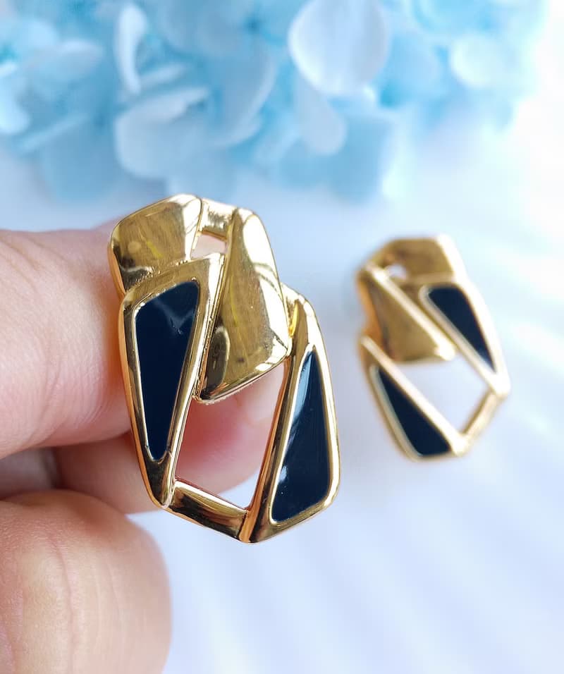 Vintage Jewelry 西洋古董飾品 MONET 簡約 針式耳環