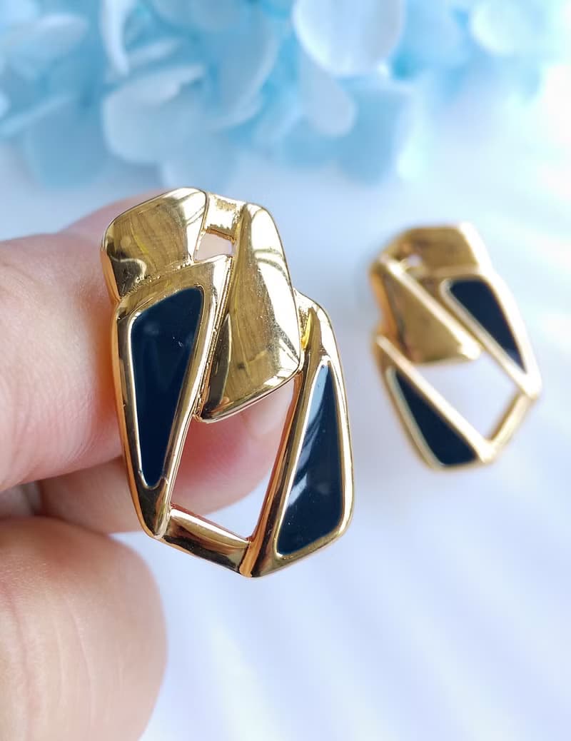 Vintage Jewelry 西洋古董飾品 MONET 簡約 針式耳環