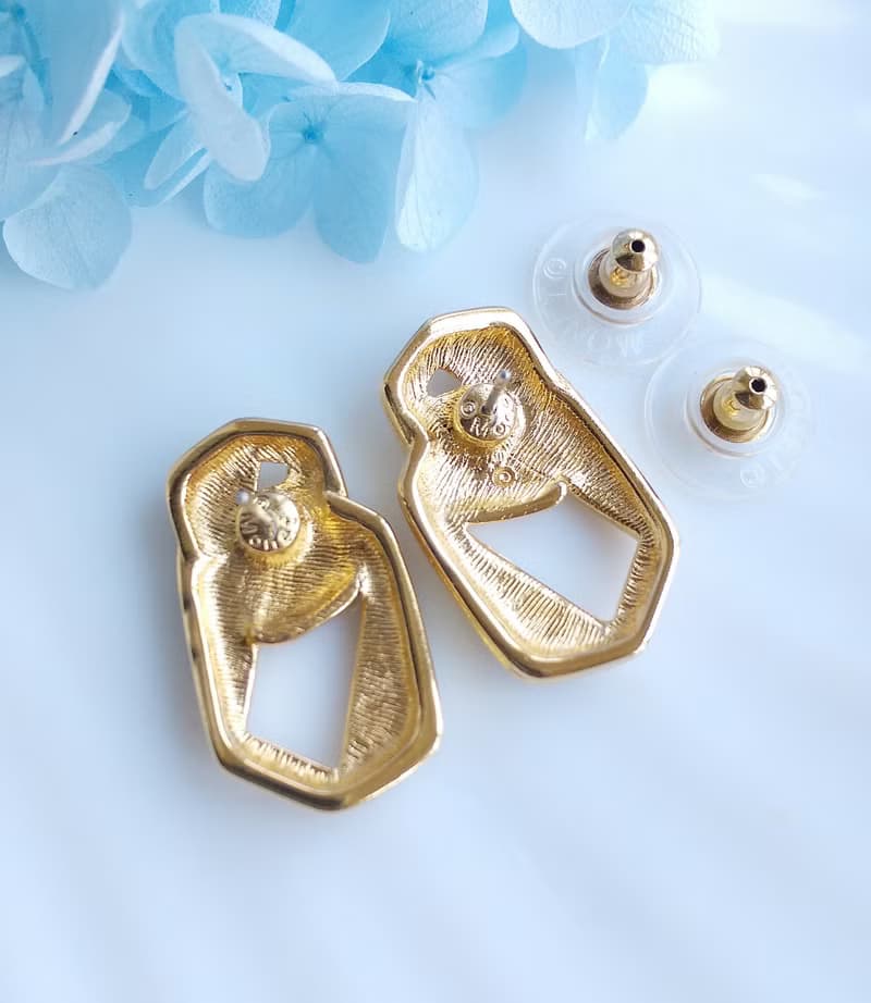 Vintage Jewelry 西洋古董飾品 MONET 簡約 針式耳環