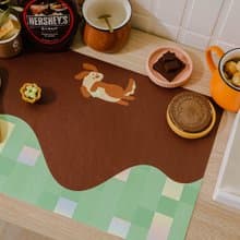 貓咪狗勾巧克力薄荷糖粒皮革餐墊 餐桌墊防水防油 隔熱餐墊
